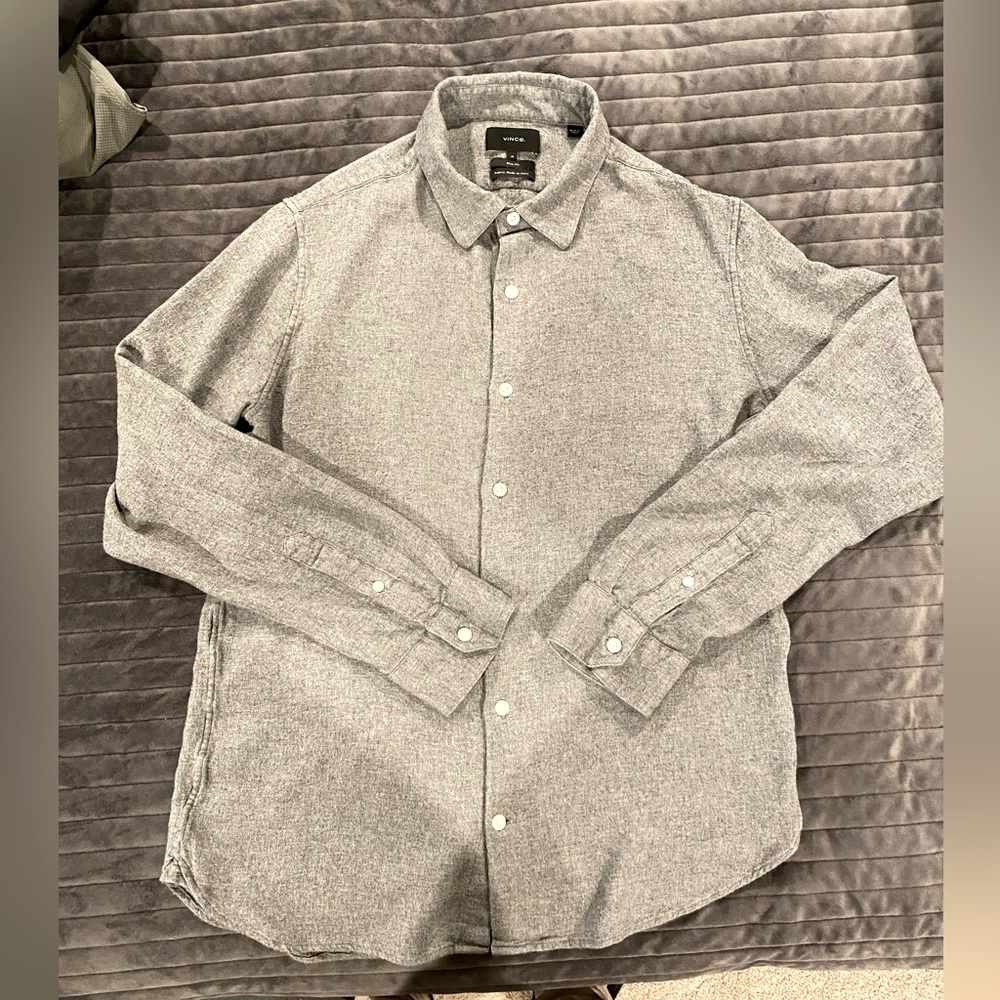 Vince mens long sleeve button down shirt